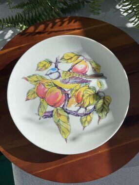 Vintage Shafford Blue Tit Bird Plate from "Audubon" Collection